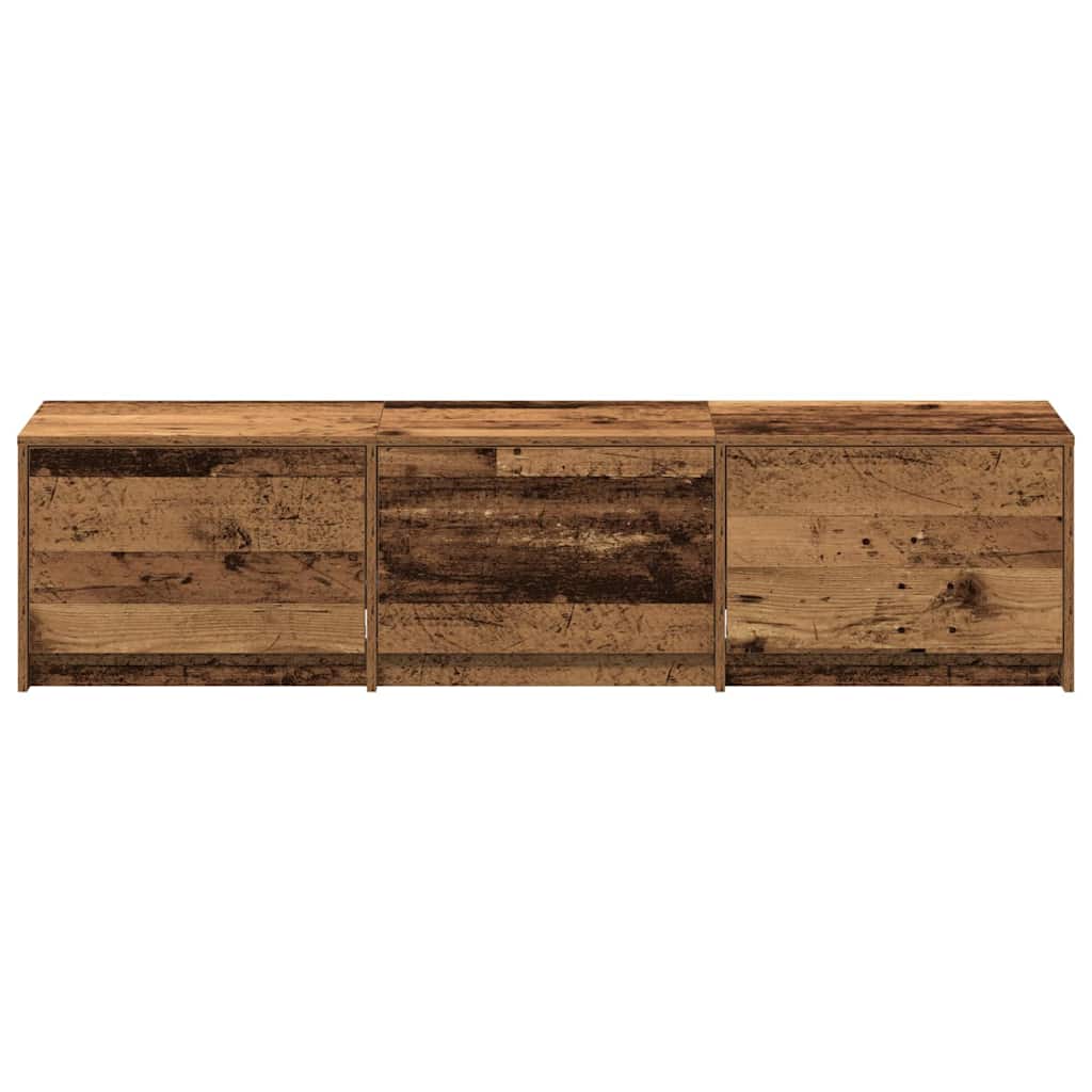 TV-Möbel Åldrat Trä TV-Bänk med låda 162.5 x 34 x 40 cm