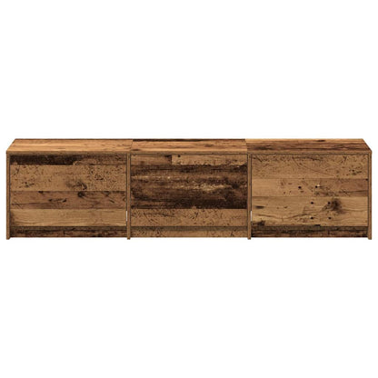 TV-Möbel Åldrat Trä TV-Bänk med låda 162.5 x 34 x 40 cm