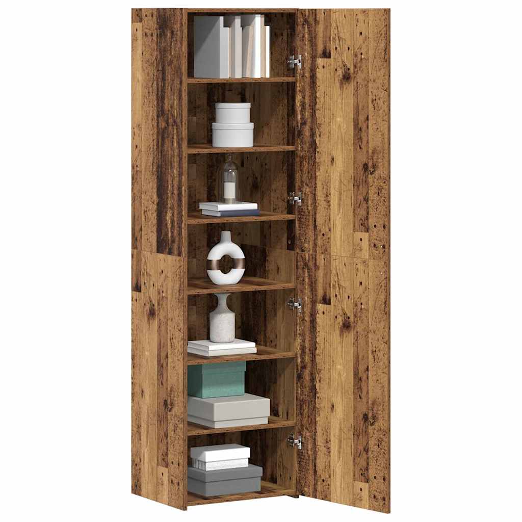 Skåp Åldrat Trä 50x42.5x185 cm