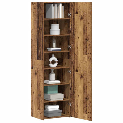 Skåp Åldrat Trä 50x42.5x185 cm