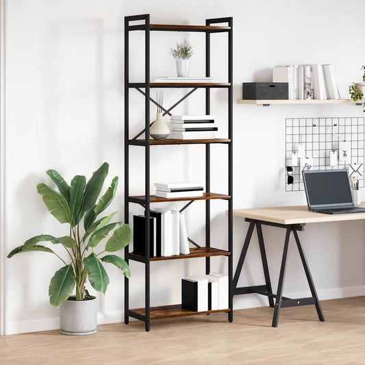 Bokhylla Rökfärgad Ek 60 x 30 x 188 cm