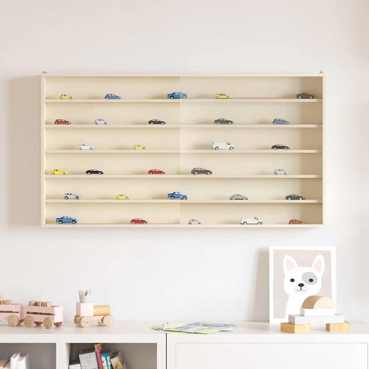 Vägghylla Trä för samlarföremål Brun 100 x 8.5 x 54 cm Plywood