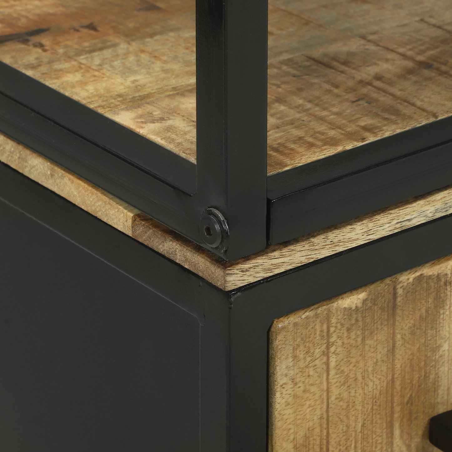 Skåp Trä 70x35x180 cm massivt mangoträ