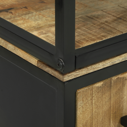 Skåp Trä 70x35x180 cm massivt mangoträ