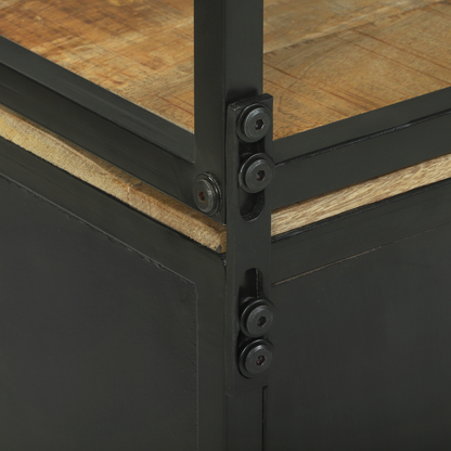 Skåp Trä 70x35x180 cm massivt mangoträ