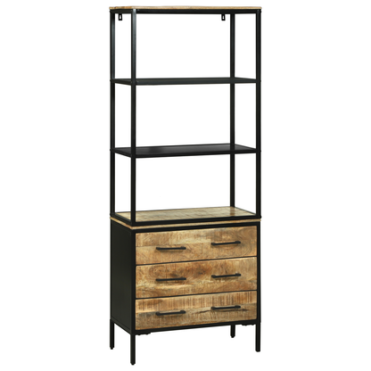 Skåp Trä 70x35x180 cm massivt mangoträ