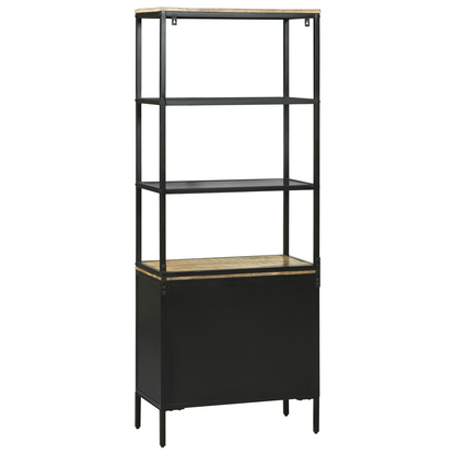 Skåp Trä 70x35x180 cm massivt mangoträ