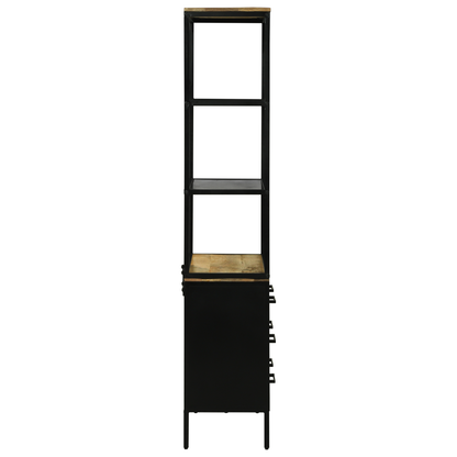 Skåp Trä 70x35x180 cm massivt mangoträ