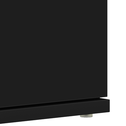 Skoställ Svart Skoskåp 80x39x180 cm