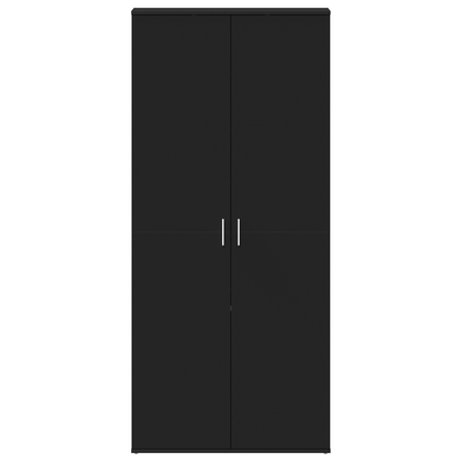 Skoställ Svart Skoskåp 80x39x180 cm