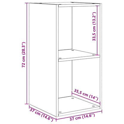 TV-Möbel Åldrat Trä TV-Bänkset 37 x 37 x 107 cm