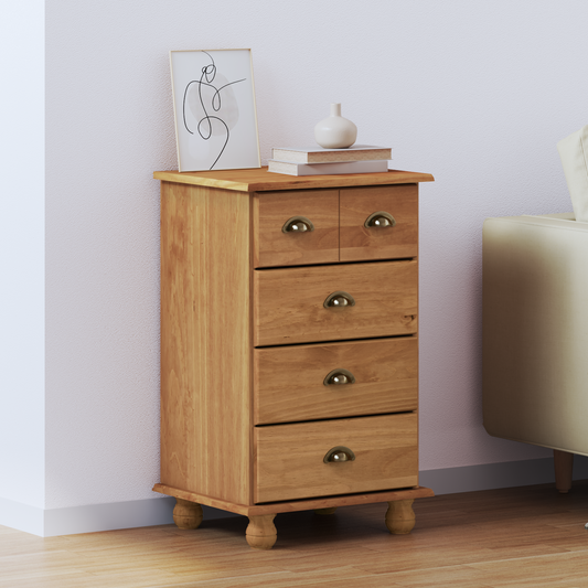 Byrå Honungsbrun 'ASKIM' 45.8x40x79 cm Solid Trä